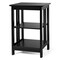 Modern End Table with Double Shelf Storage and Round Corner Design